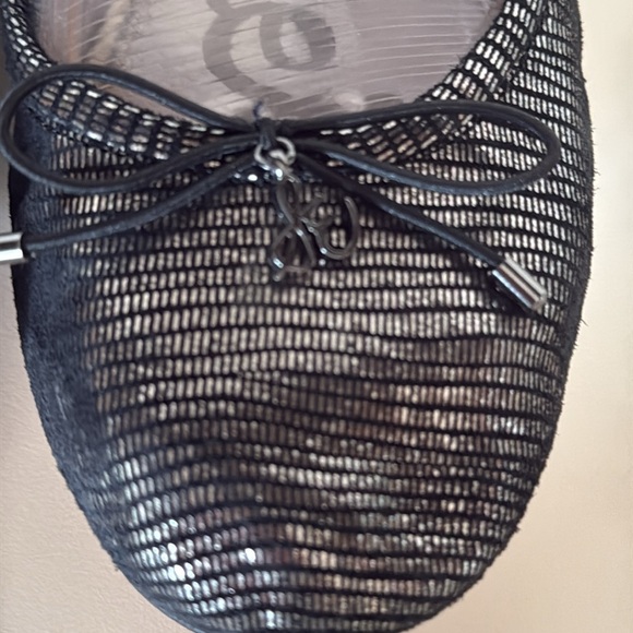 Sam Edelman Black Metallic Felicia Flats size 7.5 or 38 eur - Picture 10 of 11